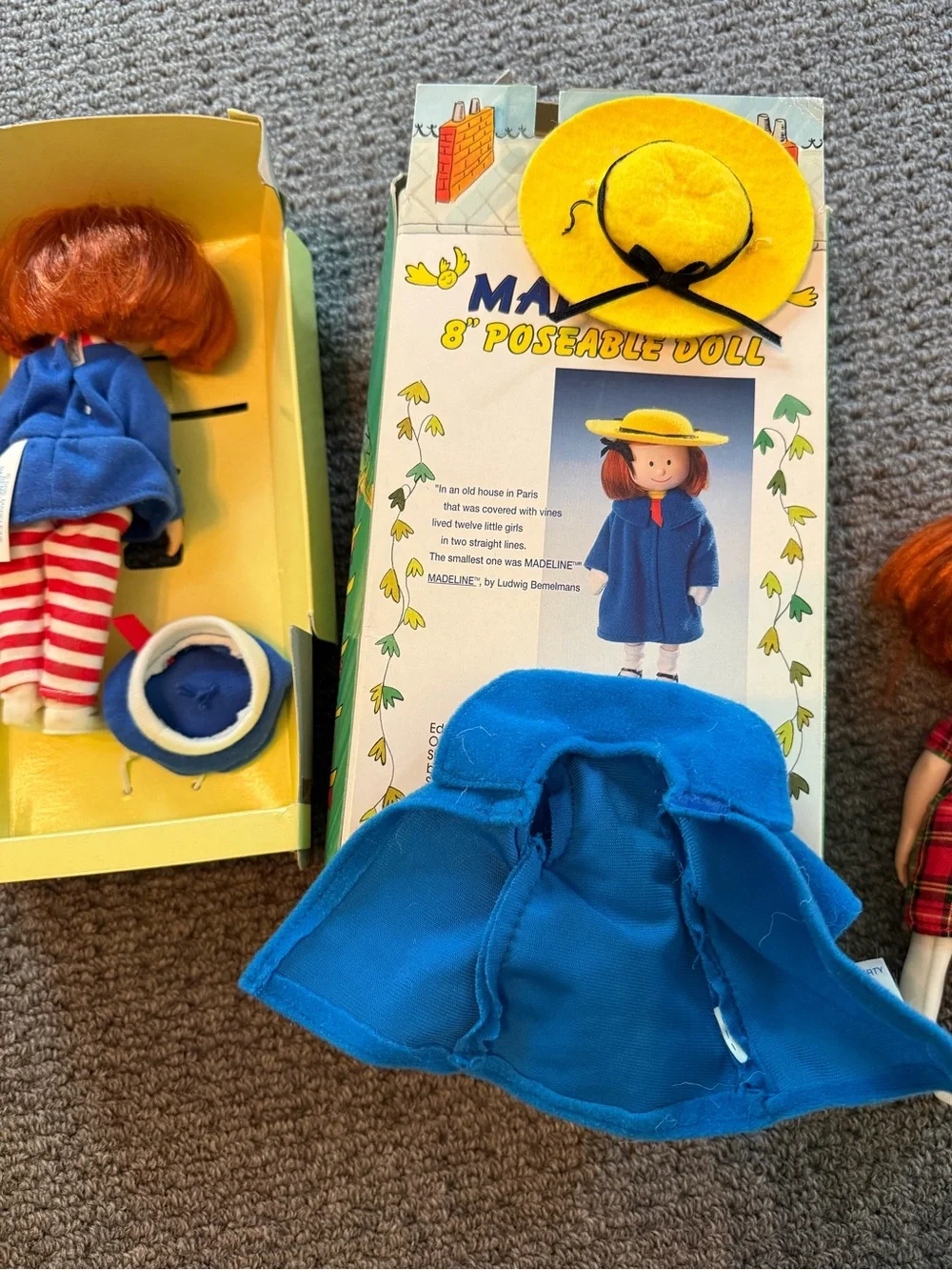 Madeline's House Carrying Case + 3 Dolls, clothes and accessories & box lot